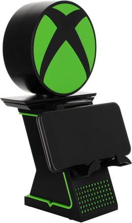 Cable Guys Ikon - Microsoft - Xbox Logo Support Lumineux Chargeur pour Téléphone et Manette - flash vidéo