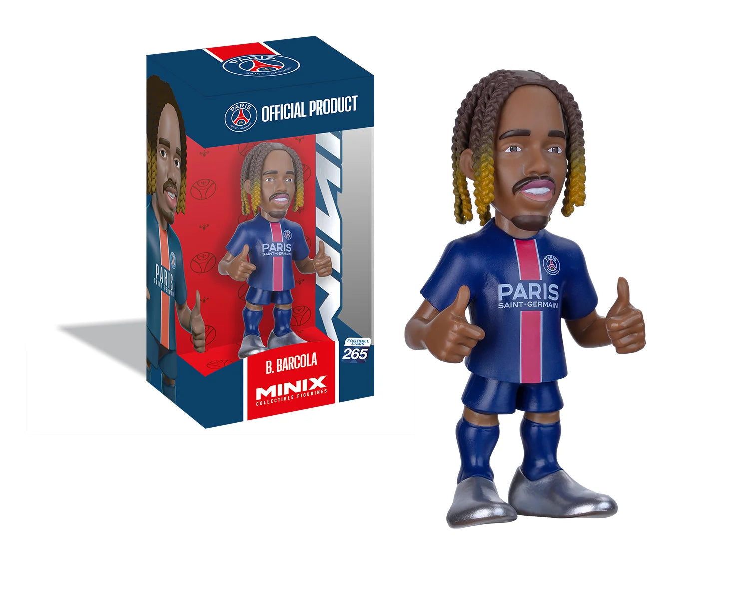 Minix - Football Stars #265 - PSG Barcola - Figurines PVC 12 cm