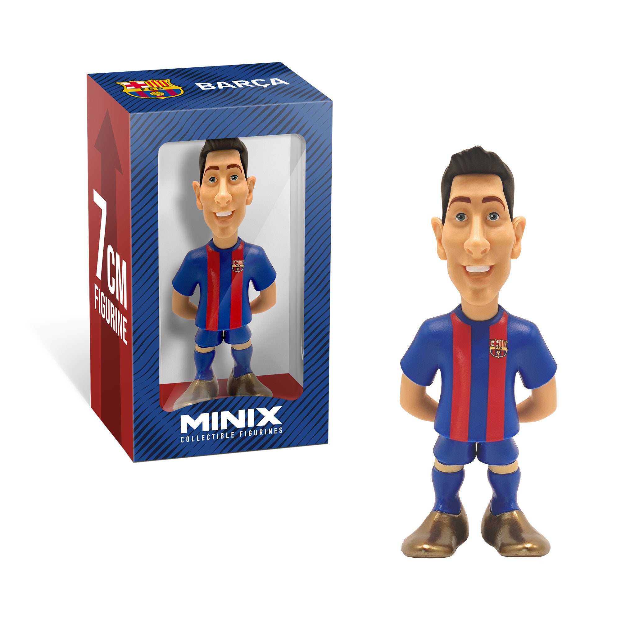 Minix - Box - FC Barcelone - Lewandowski - Figurines PVC 7 cm