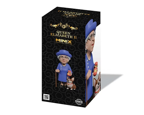 Minix - Celebrity #26 - Reine Elizabeth II avec son Corgi - Figurines PVC 12 cm