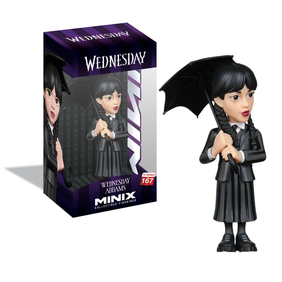 Minix - TV Series #167 - Wednesday - Mercredi Addams Parapluie - Figurines PVC 12 cm