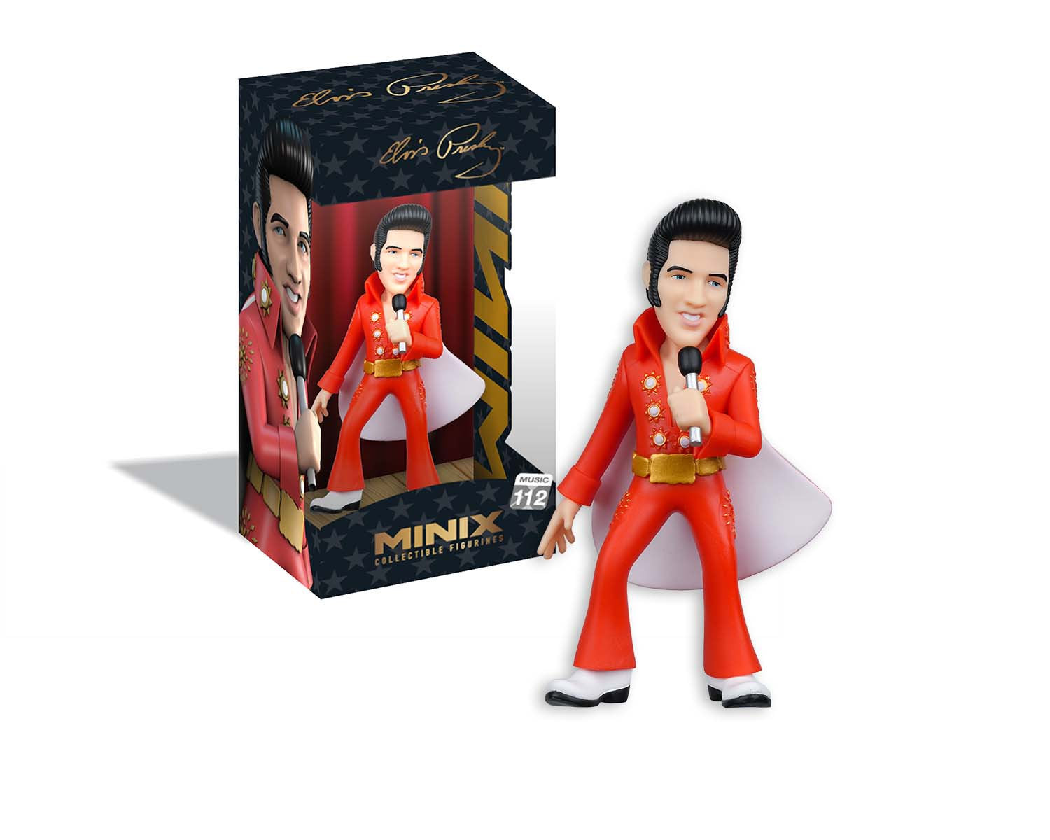 Minix - Music #112 - Elvis - Elvis Red Suit - Figurines PVC 12 cm (W13)