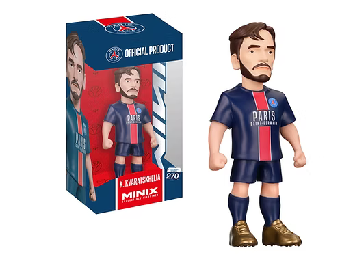 Minix - Football Stars #270 - PSG - Kvaratskhelia - Figurines PVC 12 cm