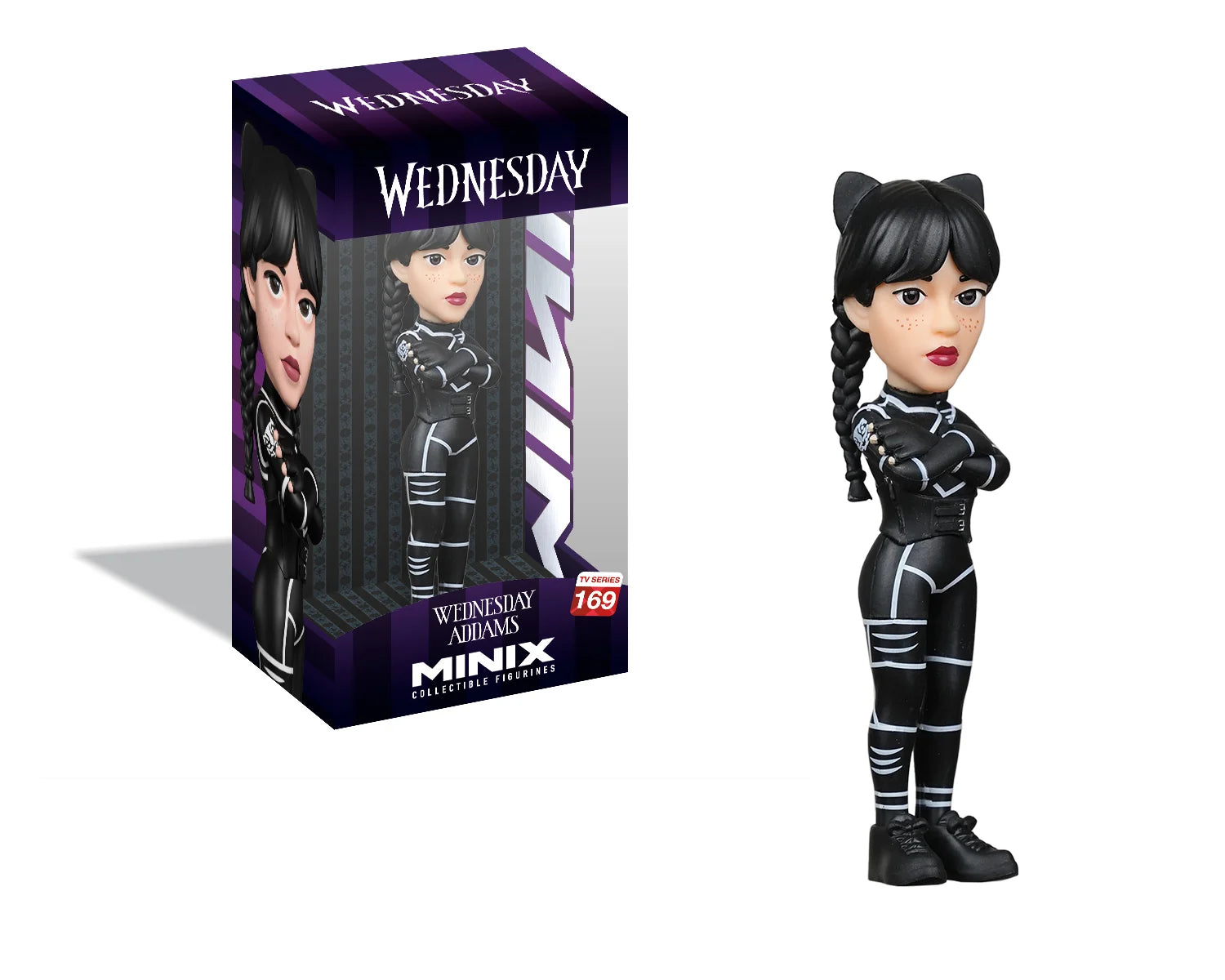 Minix - TV Series #169 - Wednesday - Mercredi Addams en chat - Figurines PVC 12 cm
