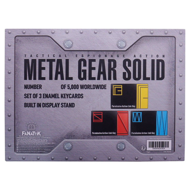 Metal Gear Solid - Lot de cartes-clés PAL en Édition Limitée