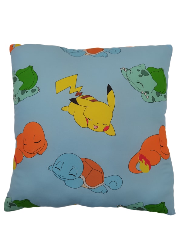 Pokémon - Coussin double face Starter endormie (40x40cm) - flash vidéo