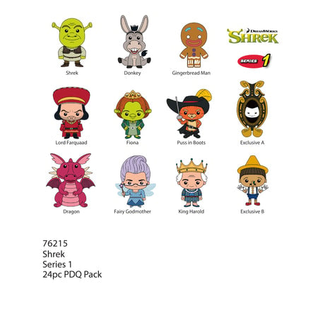 Shrek - Assortiment en blind box de figurines de sac de collection en mousse (24 pcs) - flash vidéo