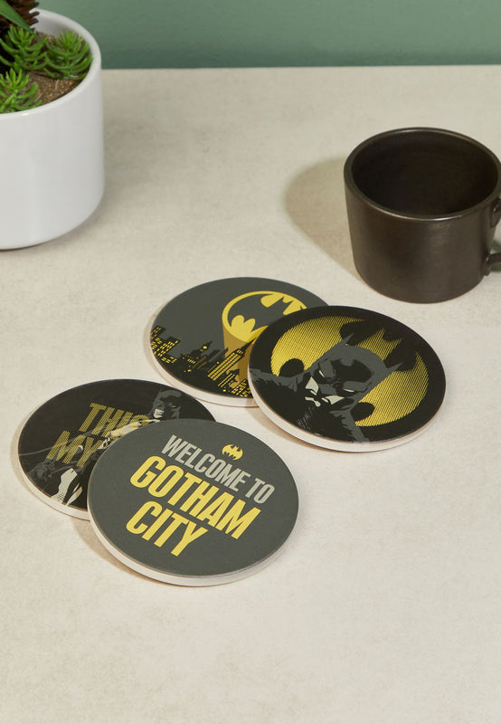 DC Comics - Lot de 4 sous-verres en céramique Gotham City