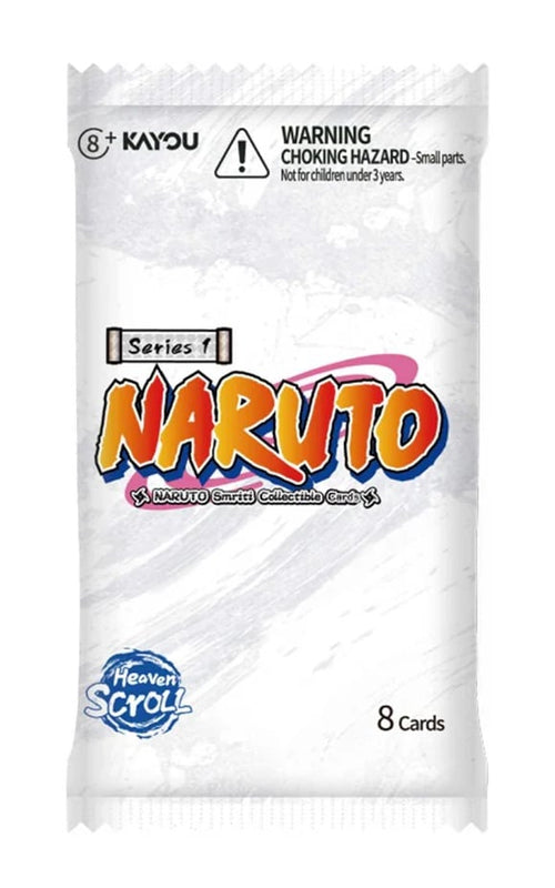 Naruto Smriti Collectible Cards - Heaven Scroll - Présentoir de 24 packs de booster blister premium Série 1