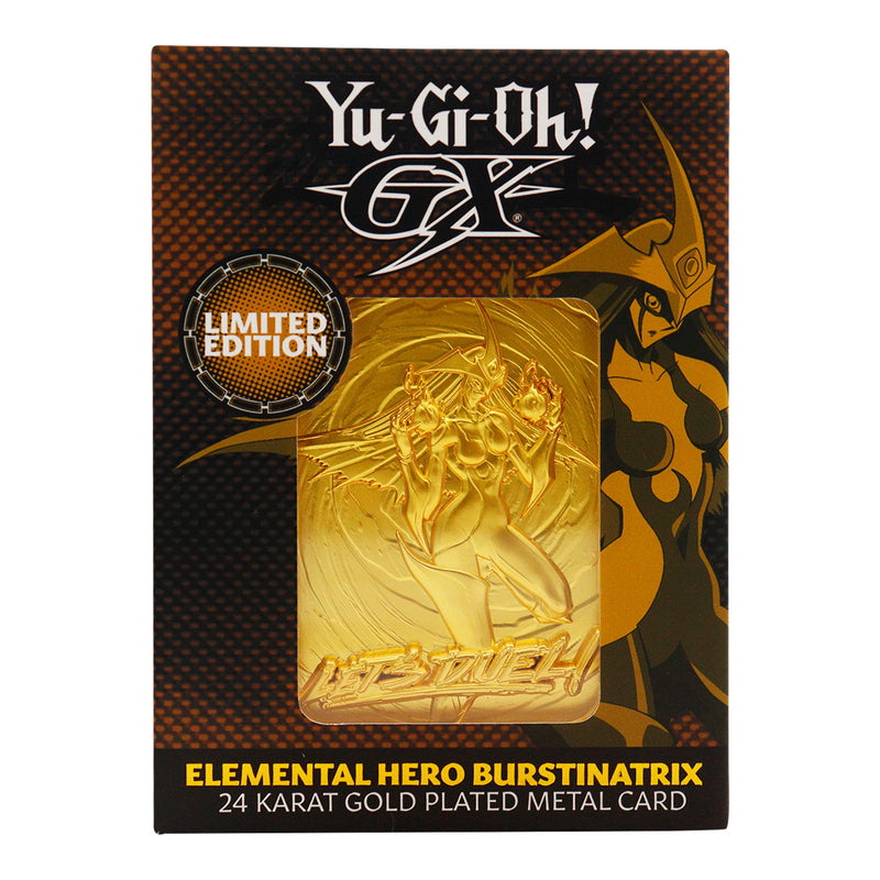 Yu-Gi-Oh! GX - Lingot Plaqué Or 24 Carats "Burstinatrix, Héros Elémentaire" en Édition Limitée