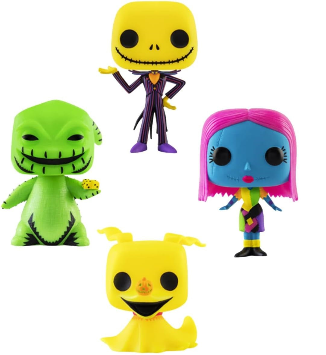Funko Pop! 4-Pack: The Nightmare Before Christmas - Jack Skellington / Oogie Boogie / Sally / Zero (Blacklight)