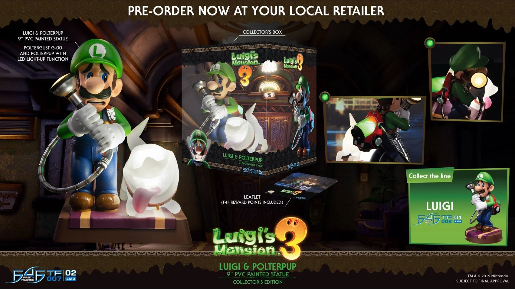 First 4 Figures - Luigi's Mansion 3 - Luigi Statue Edition Collector 25cm