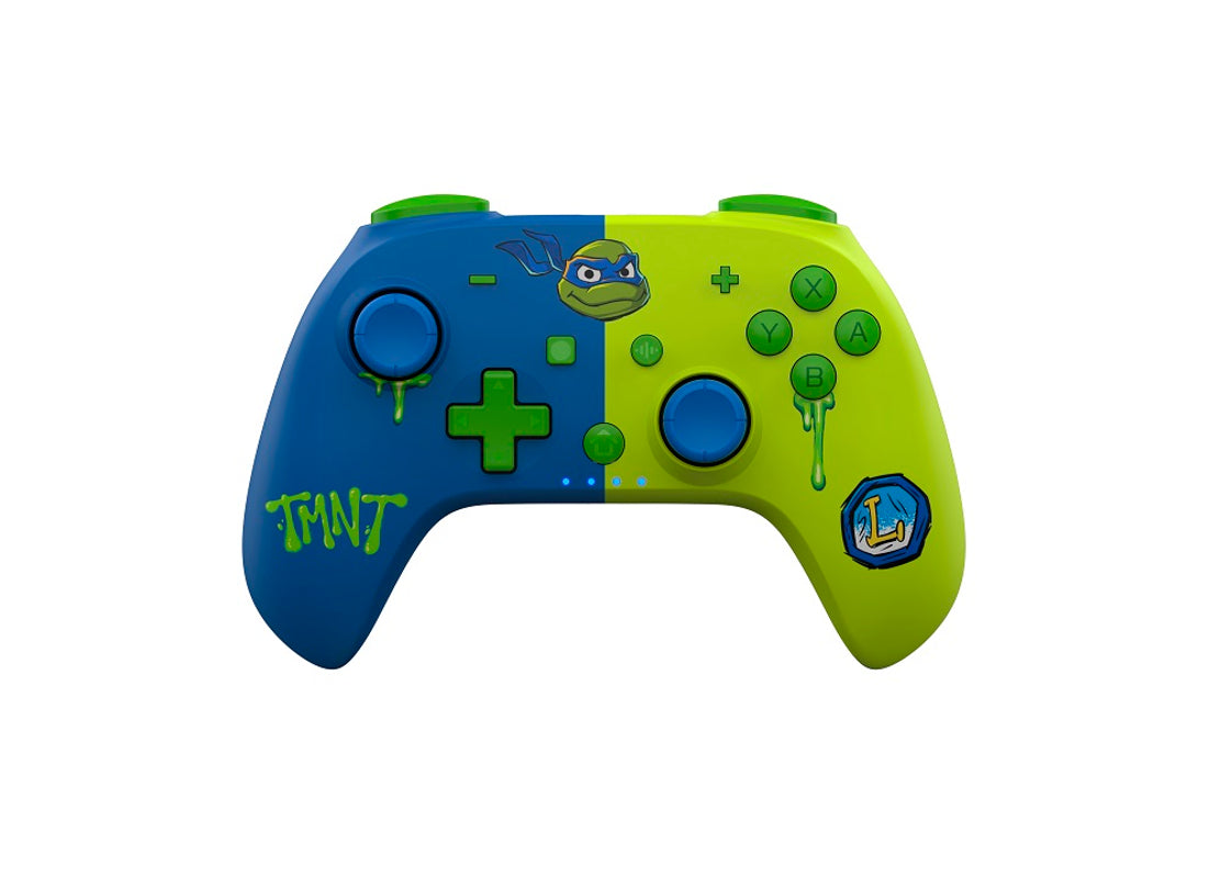 DragonShock - Manette sans fil Bluetooth PopTop+ TMNT Cowabunga Leonardo pour Switch, Switch 2, PC et Mobile