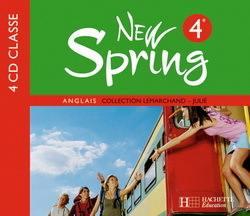 NEW SPRING : anglais ; 4ème ; LV1 ; 4 cd audio de la classe (édition 2008)