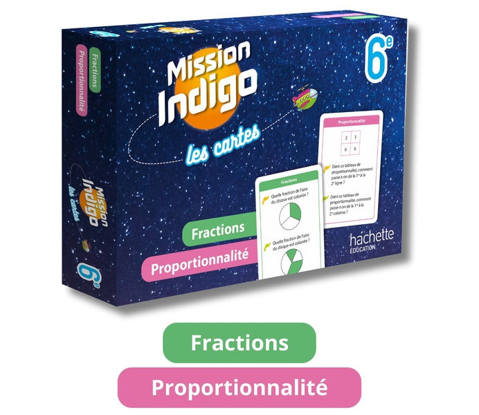 Mission indigo : Maths ; 6e ; Les cartes - Fractions / Proportionnalité