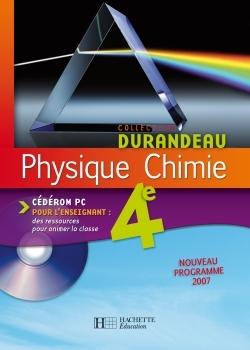 Physique chimie 4e - cederom enseignant - edition 2007