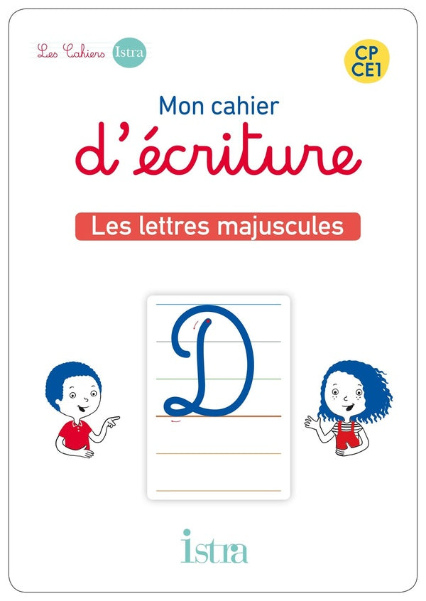Mon cahier d'écriture ; CP-CE1 ; cartes lettres majuscules cursives