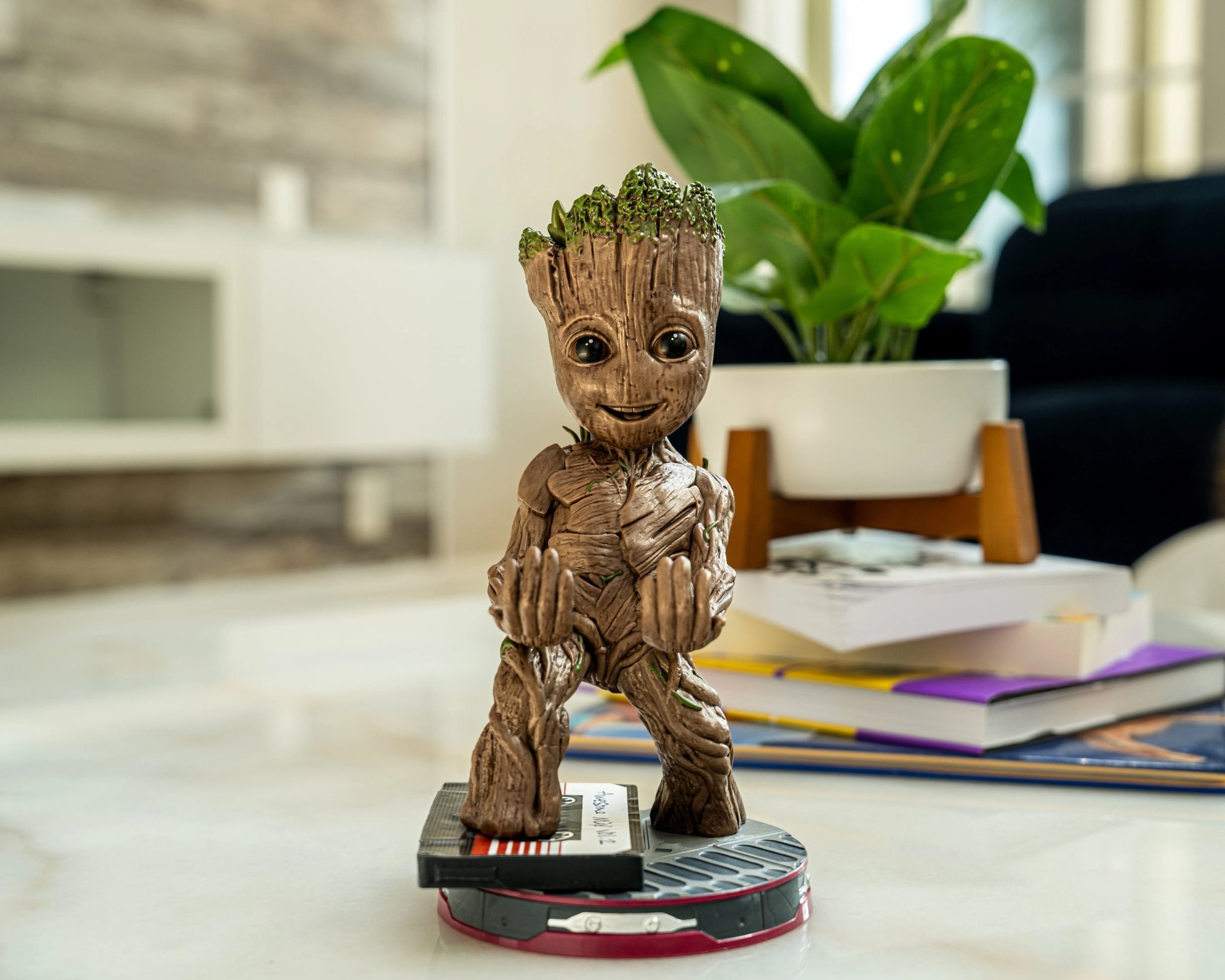 Cable Guys - Marvel - Je s'appelle Groot - Support pour téléphone et manette Groot souriant