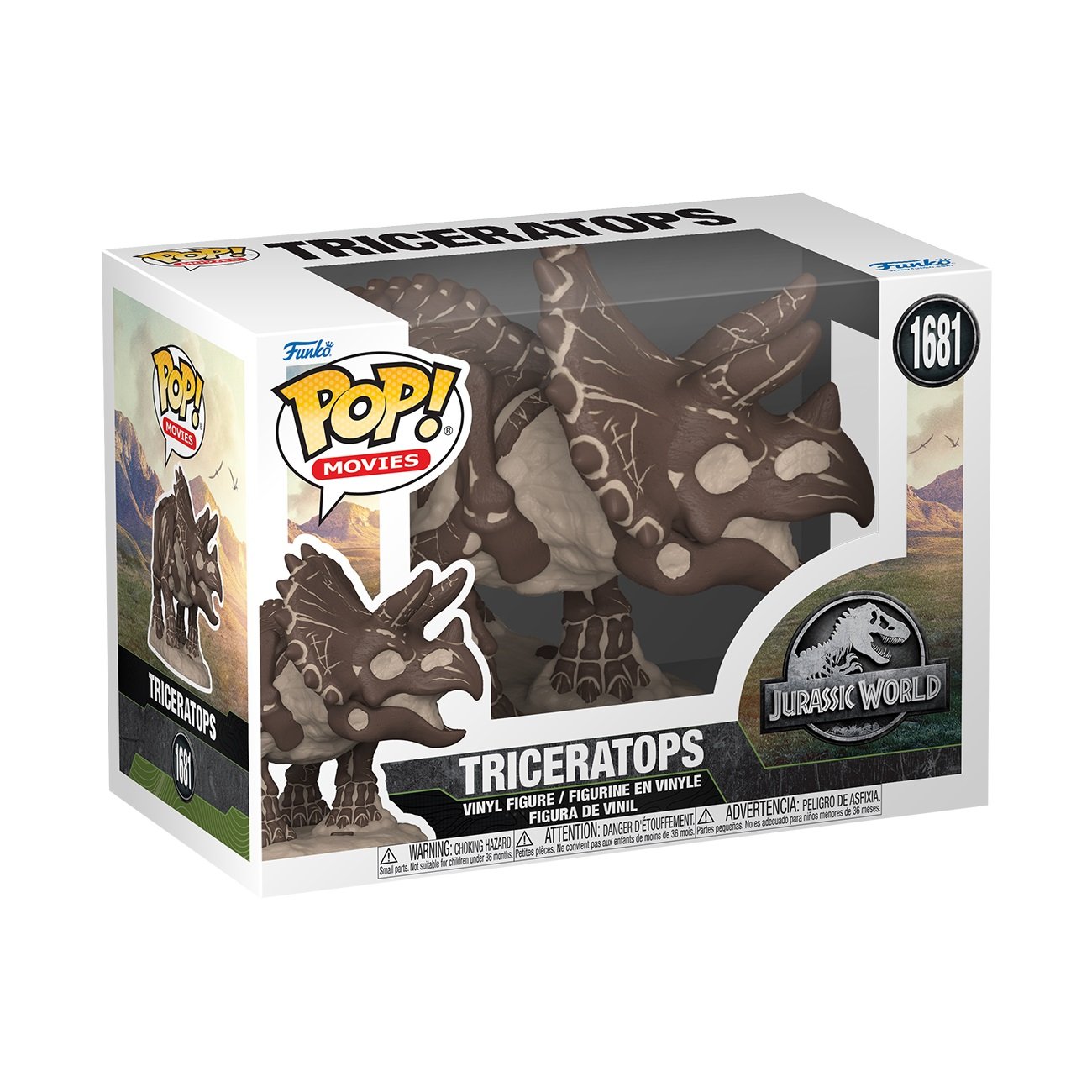 Funko Pop! Movies: Jurassic Park Fossil - Triceratops - flash vidéo