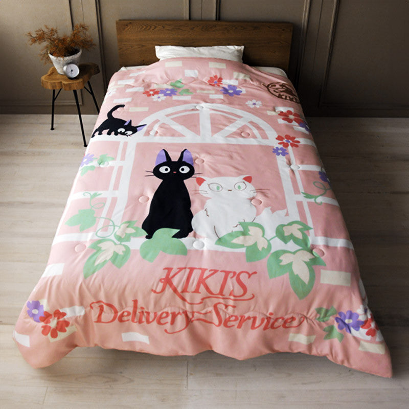 Ghibli - Kiki la petite sorcière - Housse de couette Natsu Jiji Douce rose