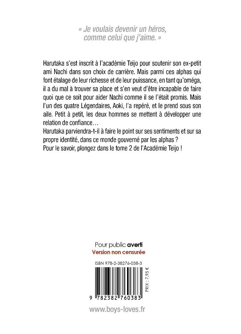 The Teijo Academy - Tome 02 - Livre (Manga) - Yaoi - Hana Collection