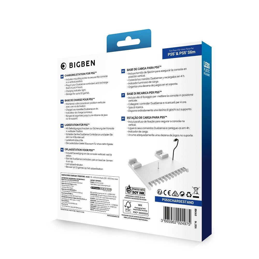 BigBen - Base de charge manettes et de rangement pour PS5/PS5 Slim