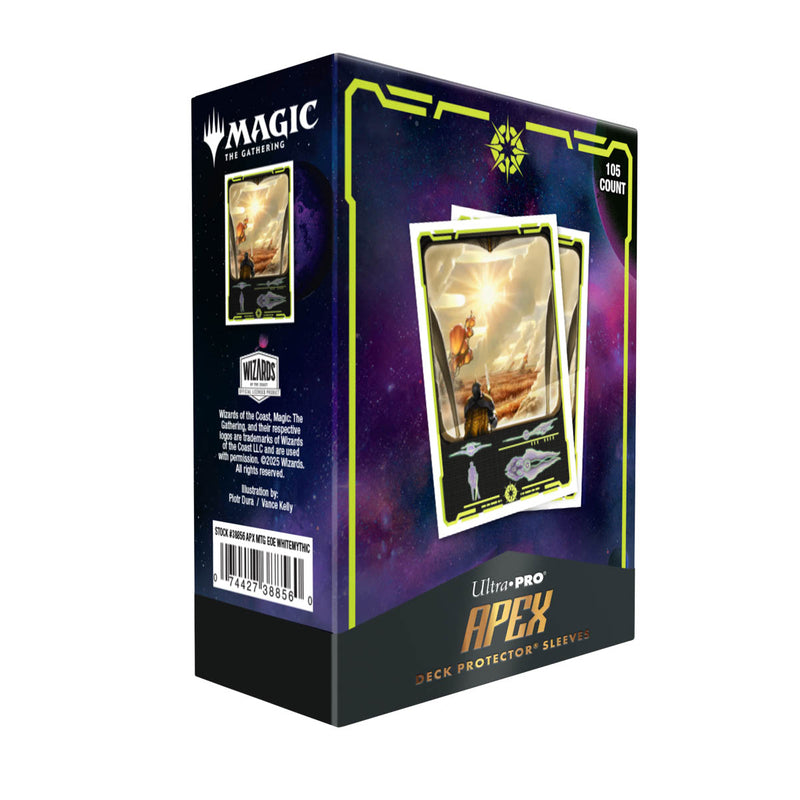 Ultra Pro - Magic: The Gathering - Aux Portes des Éternités - Sachet de 105 protèges cartes Apex Adagia, Bastion Vent-Brûlant