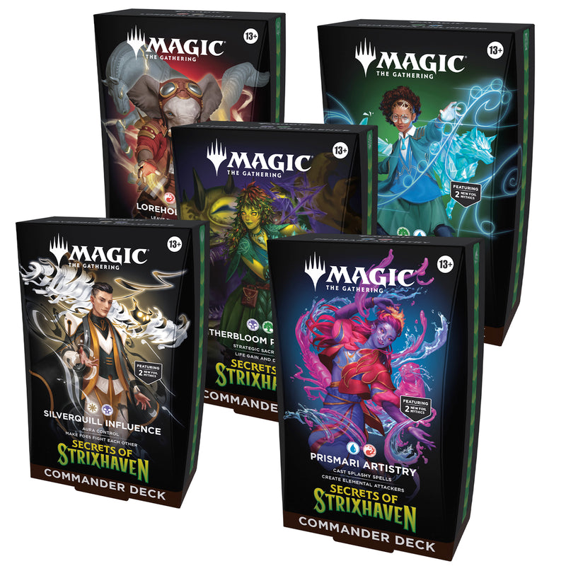 Magic: The Gathering - Secrets of Strixhaven Commander Deck Assortment (5 Commander Decks)