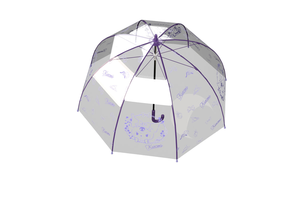 Sanrio - Parapluie manuel à bulle transparente Kuromi
