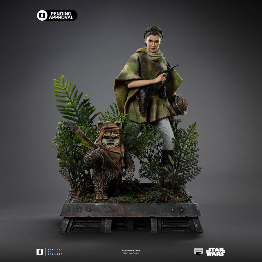 Iron Studios - Art Scale 1/10 - Star Wars : Episode VI - Le Retour du Jedi - Leia et Wicket Statue 20cm