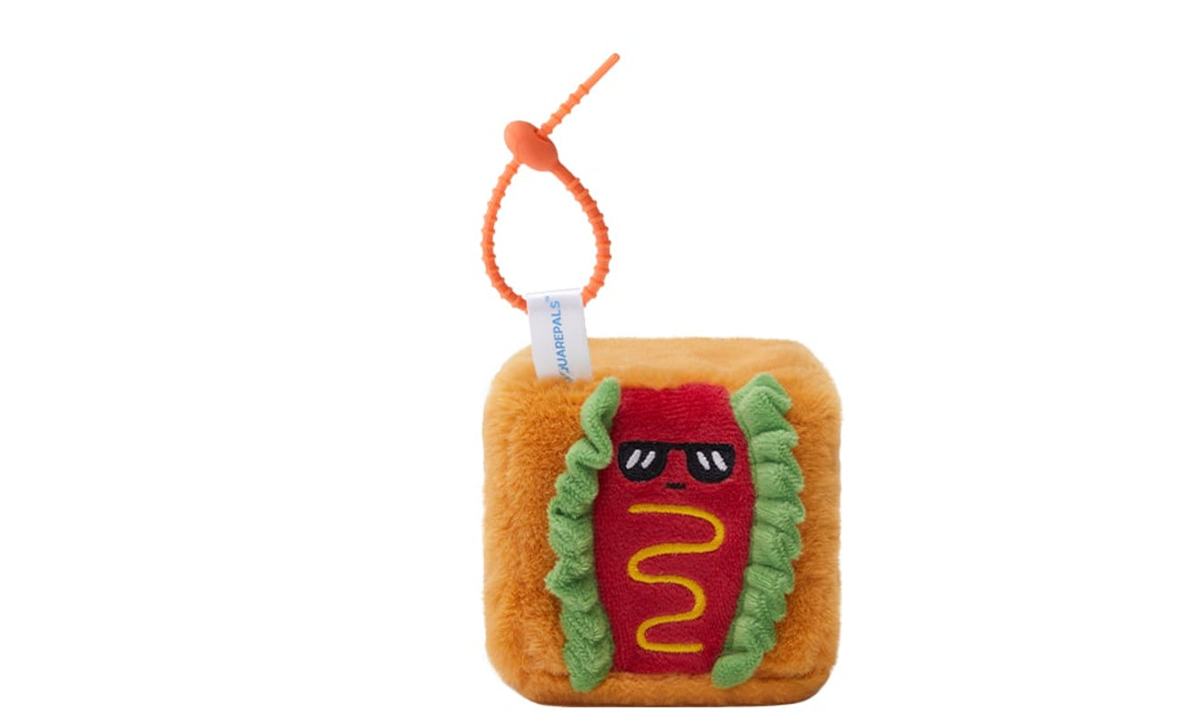 MGM - Squarepal - Porte-clefs peluche Hot-dog 7cm