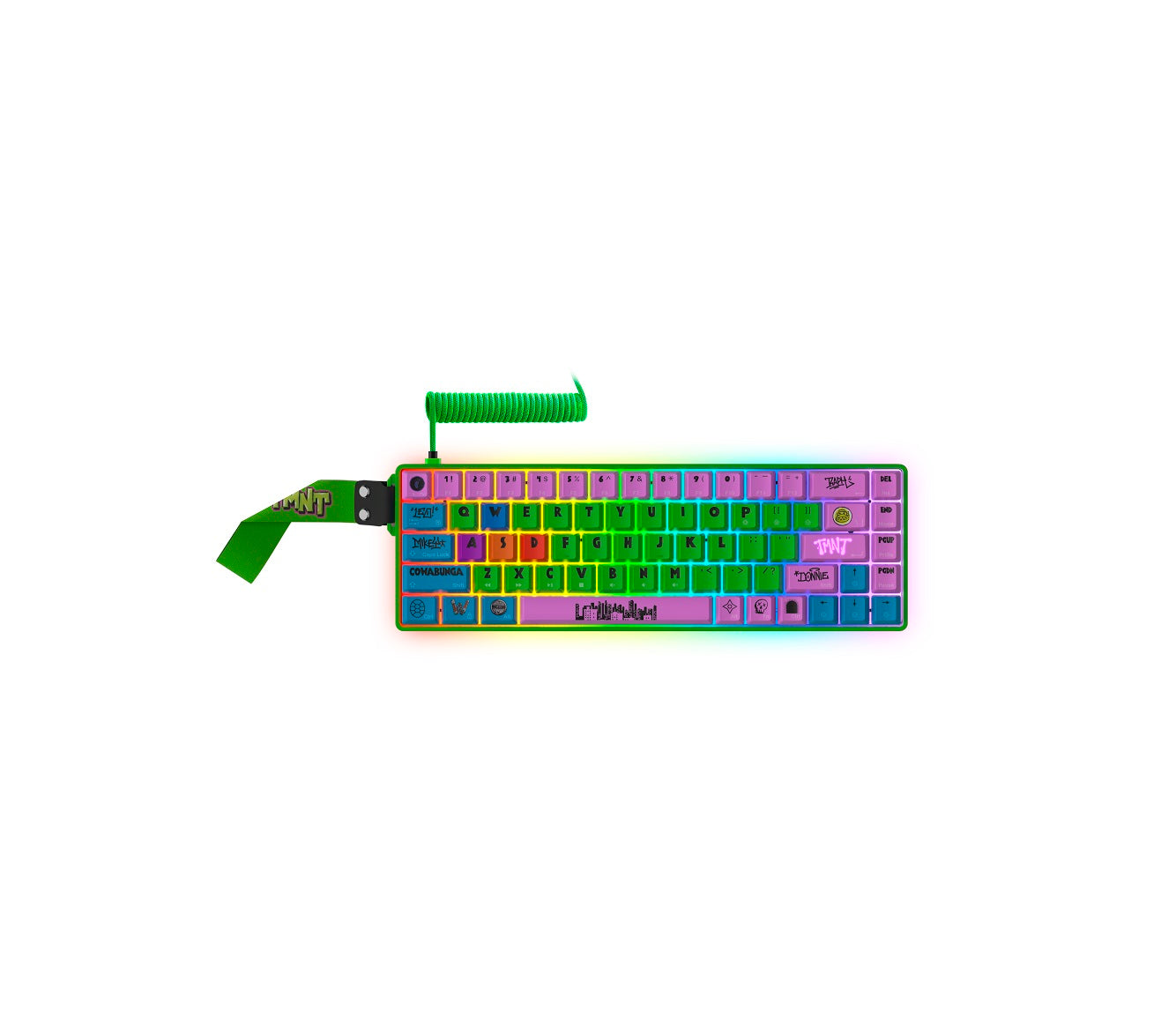 DragonShock - Clavier de jeu mécanique filaire RGB TMNT Cowabunga - Qwerty EN