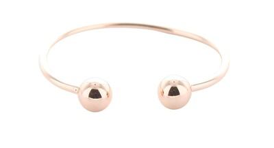Bracelet cuivre avec aimants jonc rond et boules