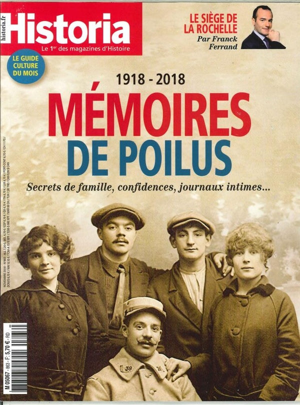 Historia mensuel N°863 Memoires des poilus - novembre 2018