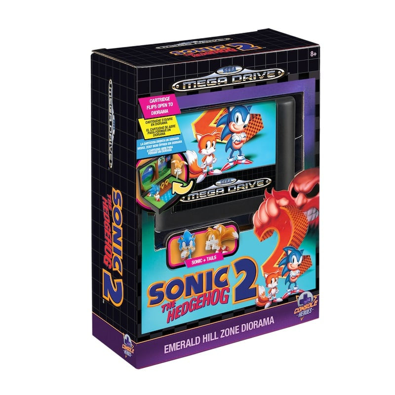 Console Heroes - Mega Drive - Sonic the Hedgehog 2 (Green Hill Zone) Diorama 7cm
