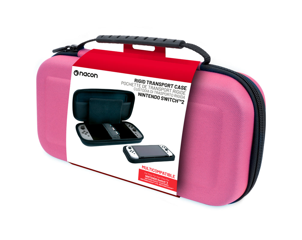 Pochette de transport rigide rose pour Nintendo Switch 2