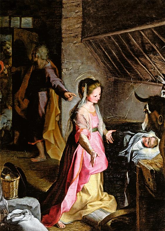 Magnificat : la nativité de Federico Barocci ; 10 cartes de voeux, 12 enveloppes