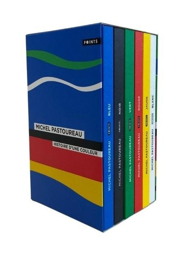 Coffret histoire d'une couleur en 6 volumes : bleu, noir, vert, rouge, blanc et jaune