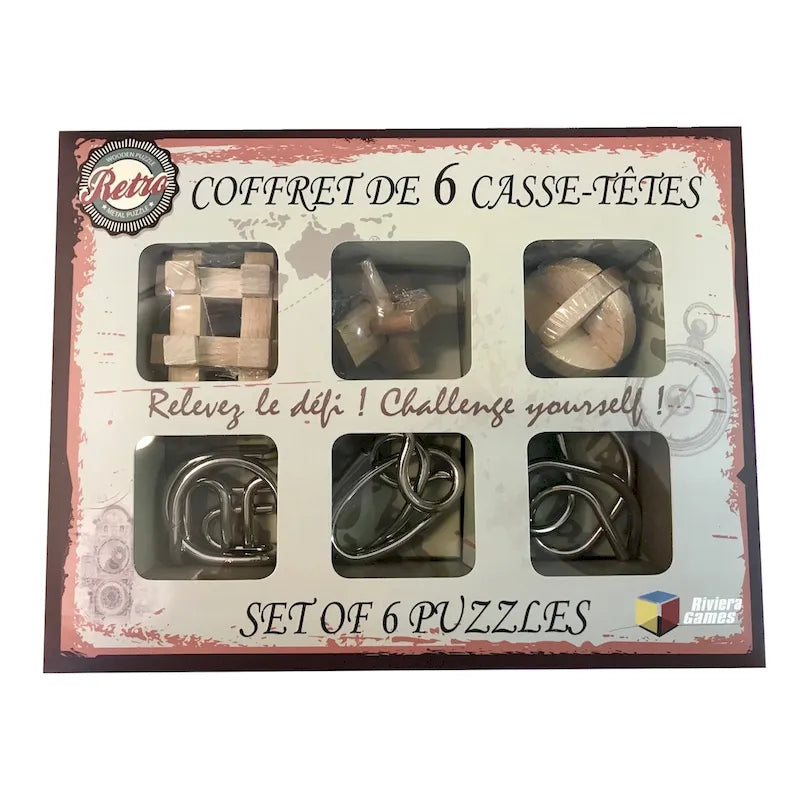 Coffret 6 Casse-Têtes Rétro