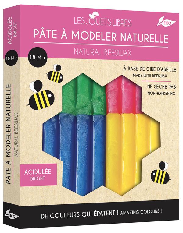 Pâte à modeler cire d'abeille : 4 couleurs acidulées - flash vidéo