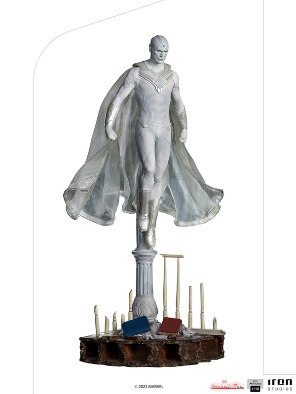 Iron Studios - BDS Arts Scale 1/10 - Marvel - WandaVision - White Vision Statue 33cm - flash vidéo