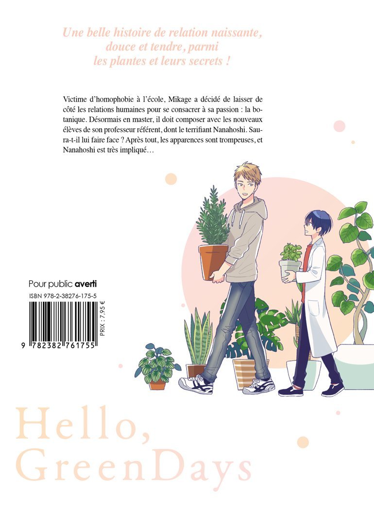 Hello, Green Days - Livre (Manga) - Yaoi - Hana Collection