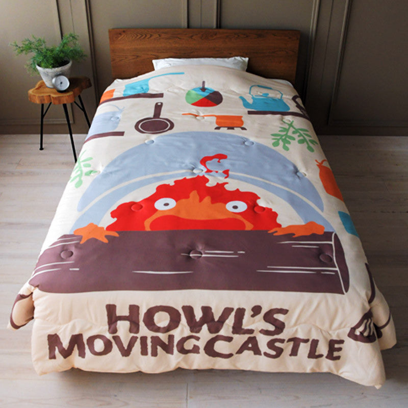 Ghibli - Le Château ambulant - Housse de couette Natsu Cuisiner avec Calcifer