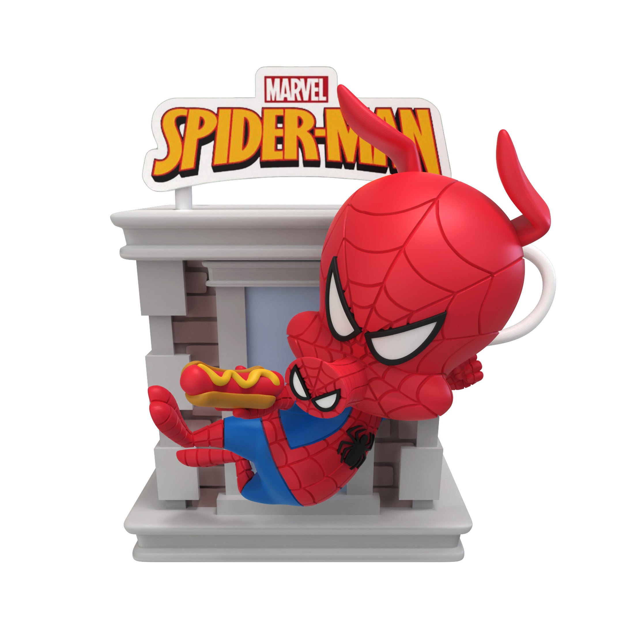 YuMe Hero Box Tower Series - Display blind box de figurines Spider-Man 8cm (12 unités)