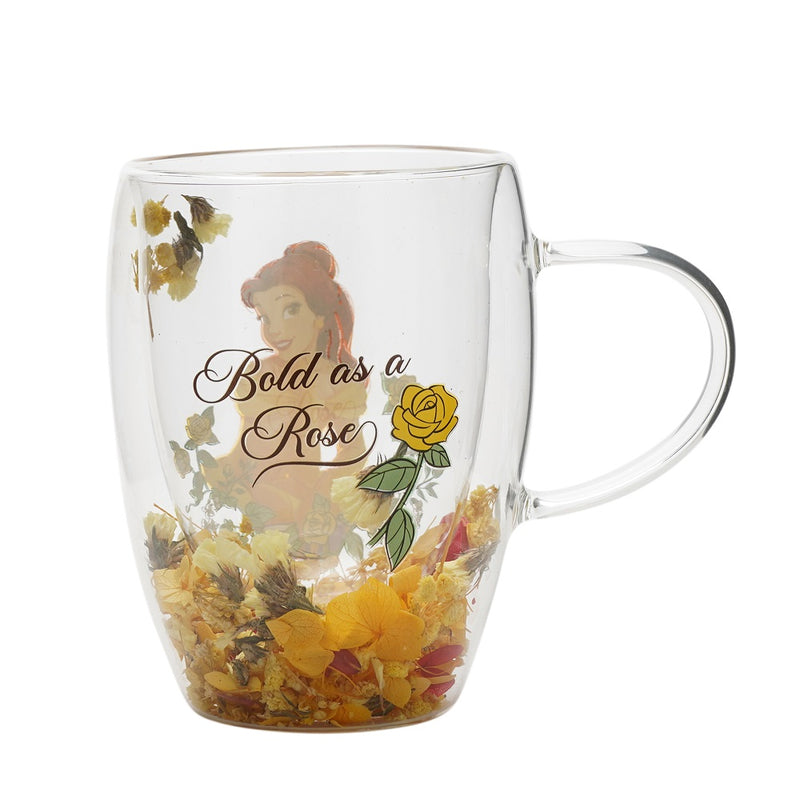 Disney - La Belle et la Bête - Mug en verre "Fleurs Séchées Belle" 300ml
