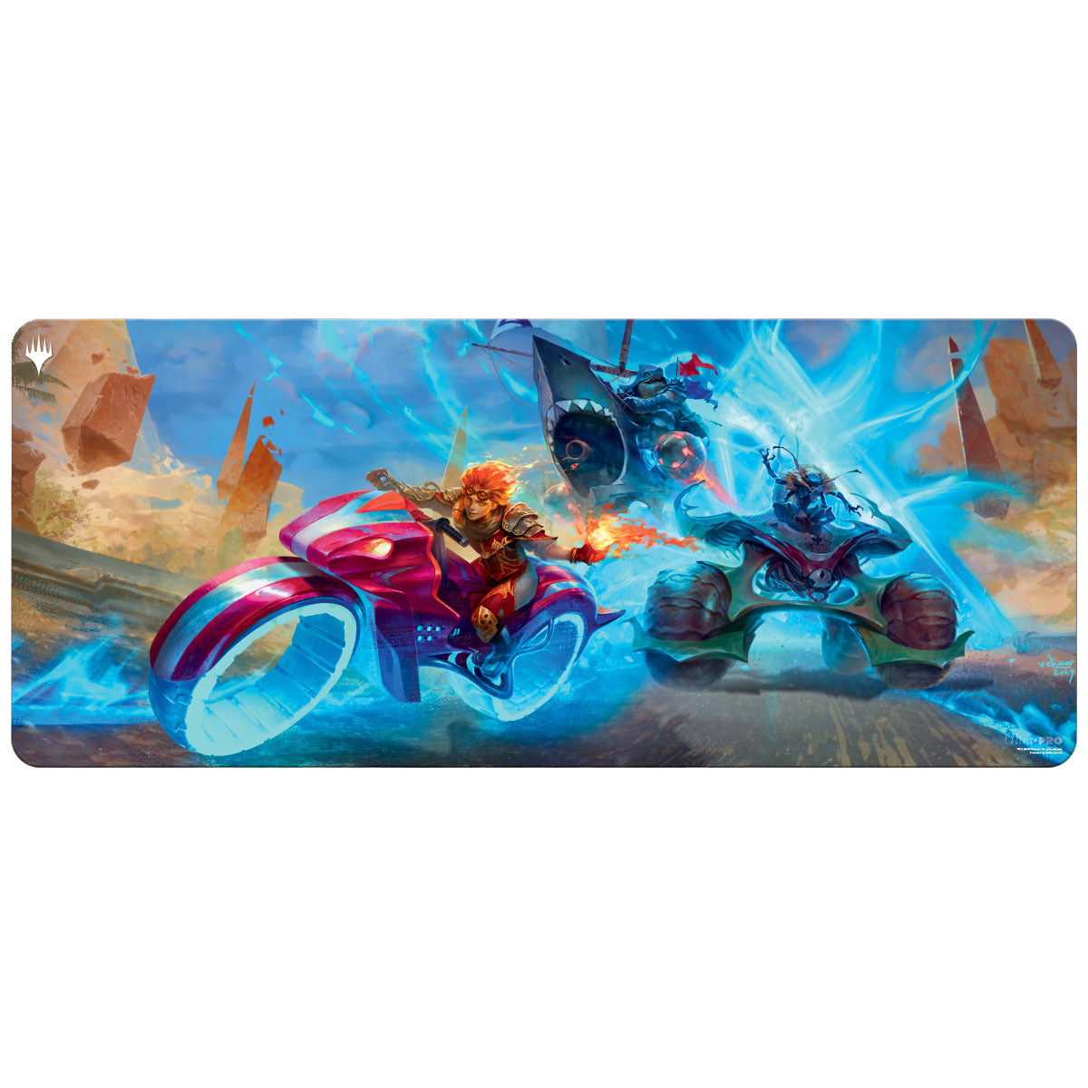 Ultra Pro - Magic: The Gathering - Aetherdrift - Tapis de jeu de table Chandra Leading the Pack 180cm - flash vidéo