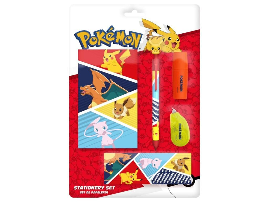 Pokémon - Set de Papeterie avec une trousse triple 5pcs