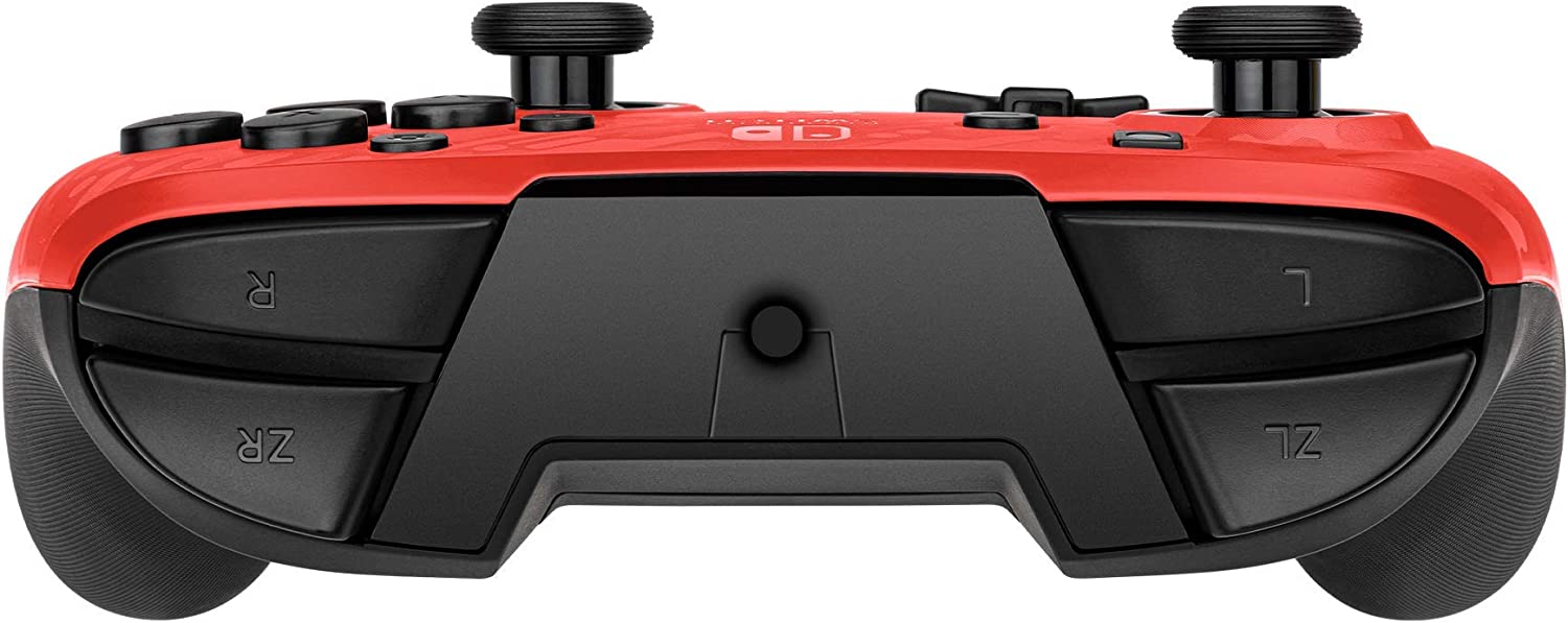 PDP - Manette filaire Faceoff Deluxe+ Audio Rouge camouflage pour Nintendo Switch et Switch OLED