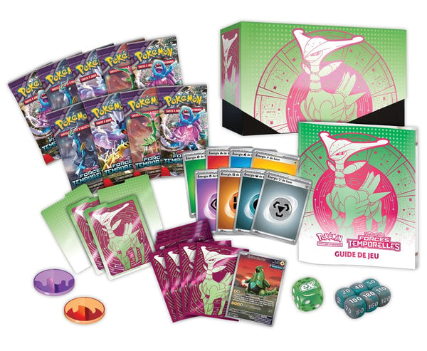 Pokémon JCC - Écarlate et Violet - Coffret Dresseur d'Élite Forces Temporelles Vert-de-Fer ou Serpente-Eau (1x coffret aléatoire) - flash vidéo