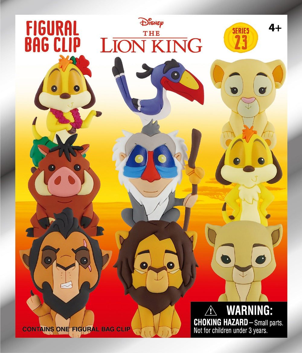 Disney - Le Roi Lion - Assortiment en blind box de figurines de sac de collection en mousse (Série 23) (24 pcs) - flash vidéo